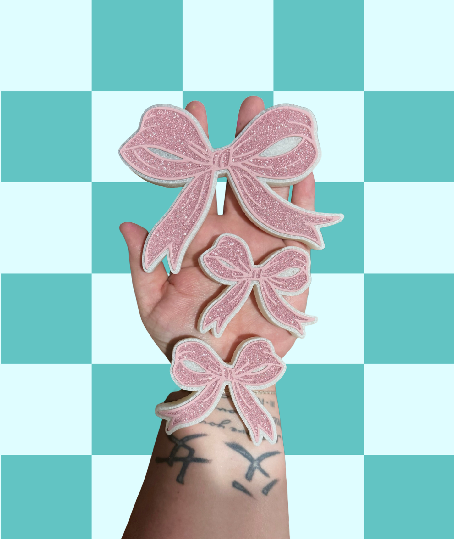 Pink Bow Freshie and Vent Clip Set