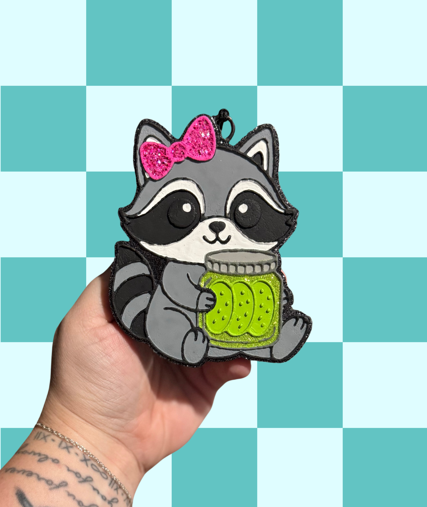 Raccoon With Pickles Freshie