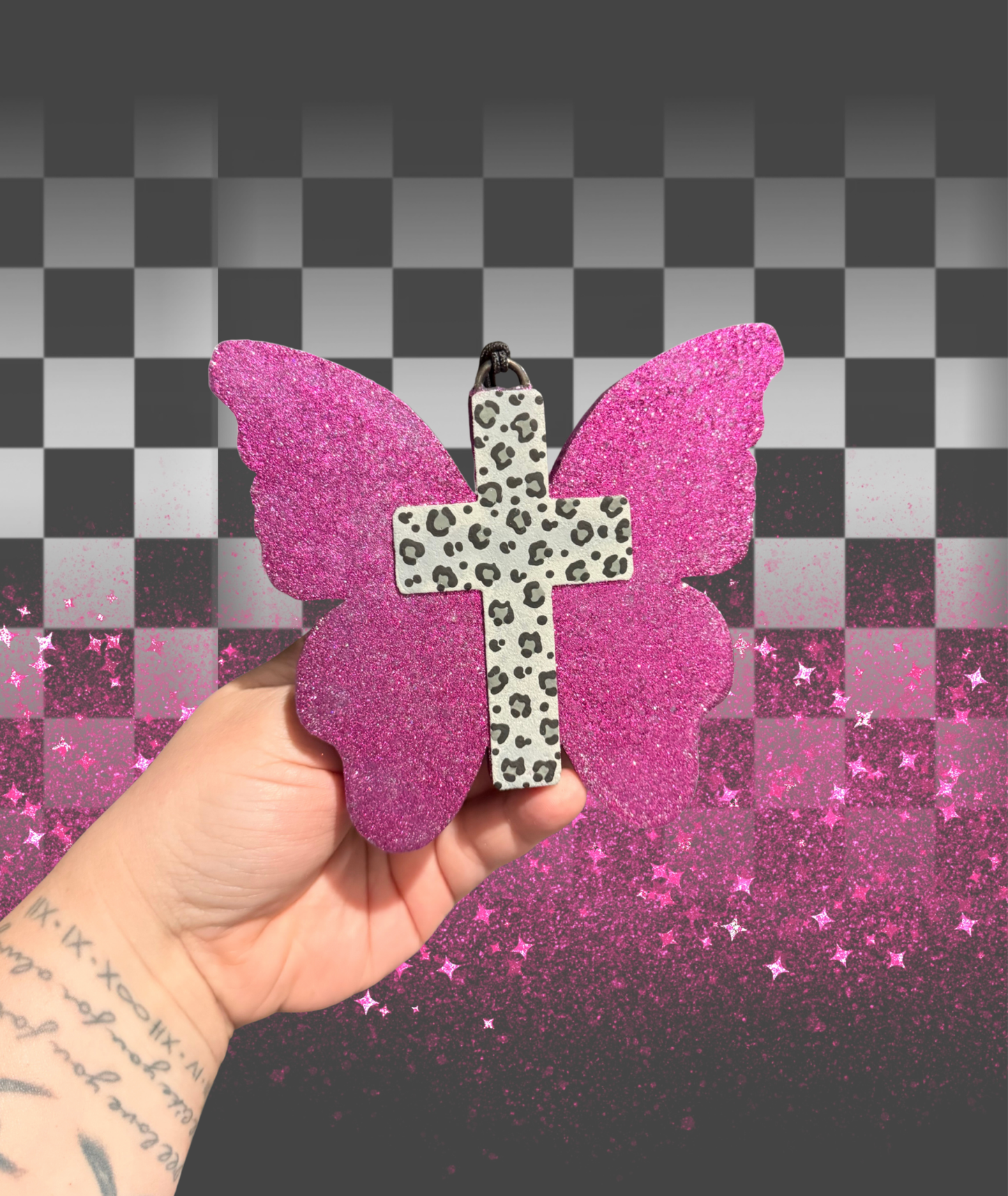 Leopard Cross Butterfly Freshie