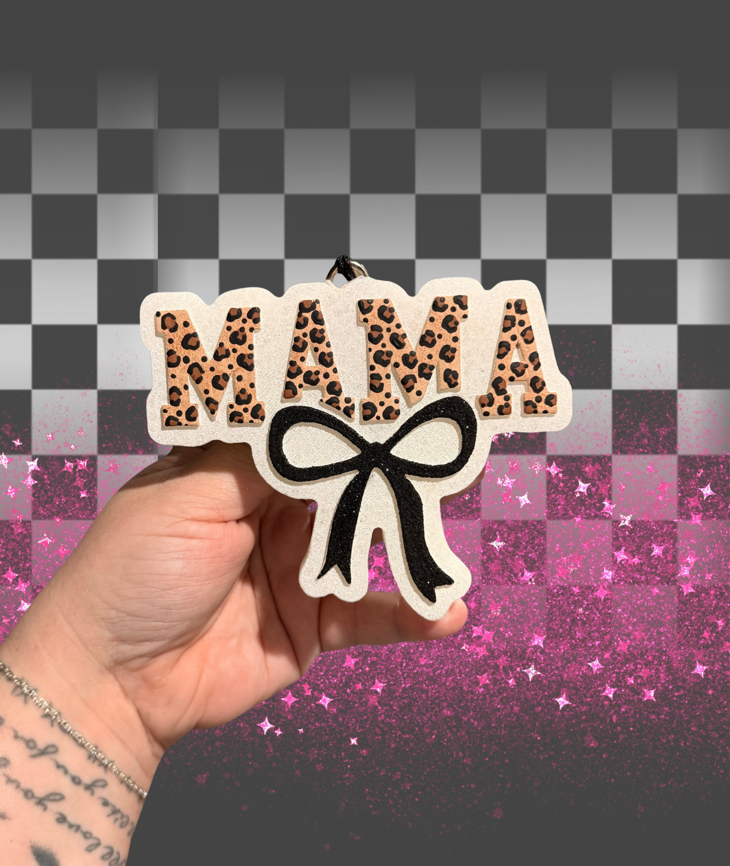 Leopard Mama Bow Freshie
