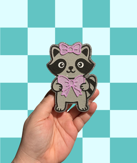 Raccoon with Bow Freshie