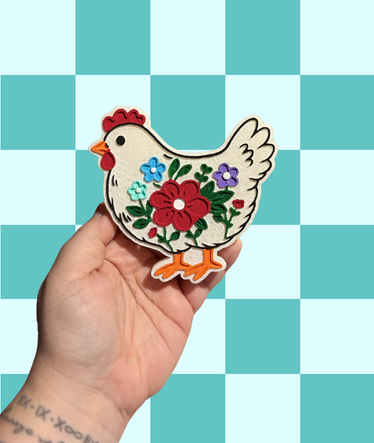 Floral Chicken Freshie