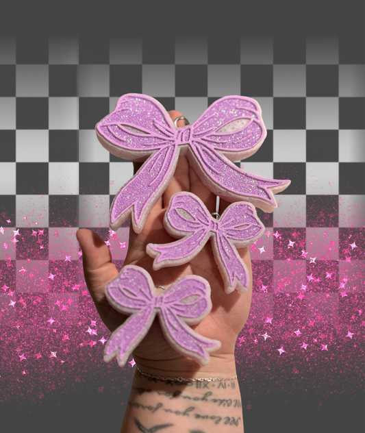 Purple Bow Freshie and Vent Set