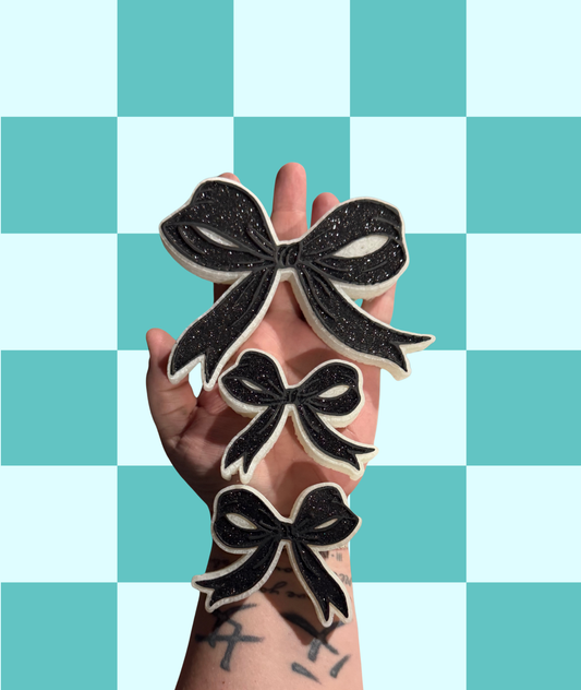 Black Bow Freshie and Vent Clip Set