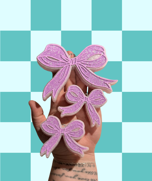 Purple Bow Freshie and Vent Set