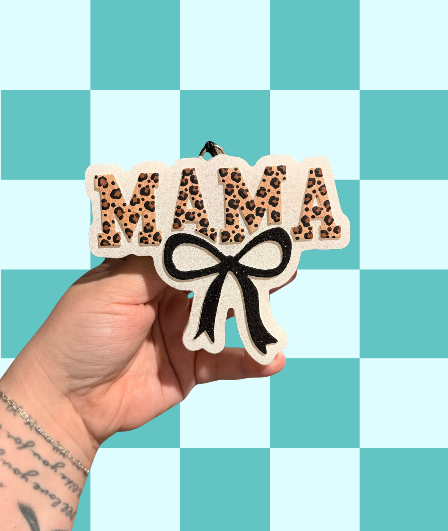 Leopard Mama Bow Freshie