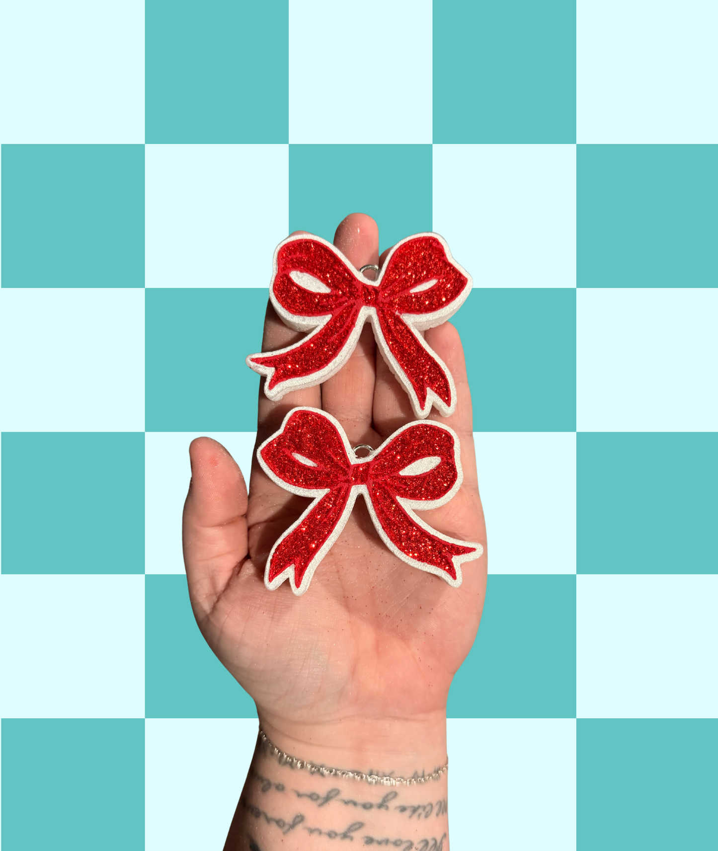 Red Bow Vent Clips