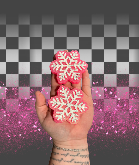 Pink Snowflake Vent Clips
