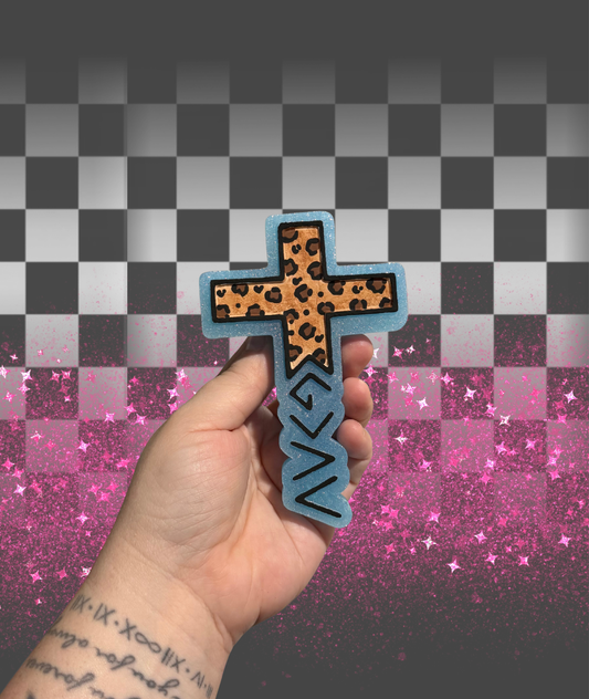 Blue God Is Greater Cross Freshie