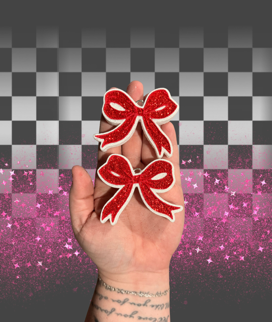 Red Bow Vent Clips