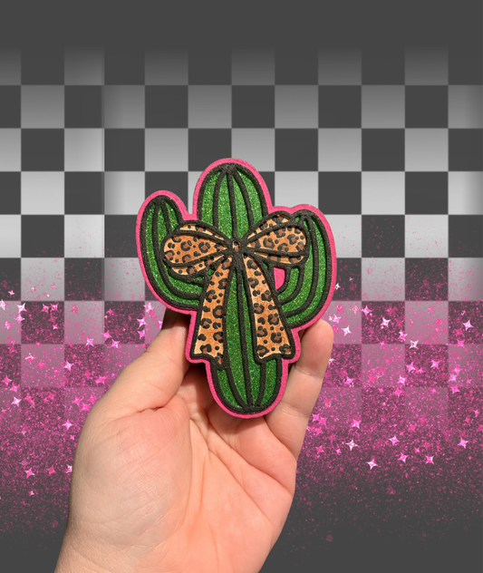 Leopard Bow Cactus Freshie